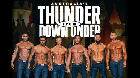 Australia's thunder from down under vegas - Australia’s Thunder From Down Under is the number one male revue in the world! Thunder From Down Under hits an intimate Vegas stage with 13 shows a week in Vegas, and two international shows touring 50 weeks a year. This isn’t the type of show you just sit and watch – Thunder is a fully interactive experience. With chiseled bodies, …